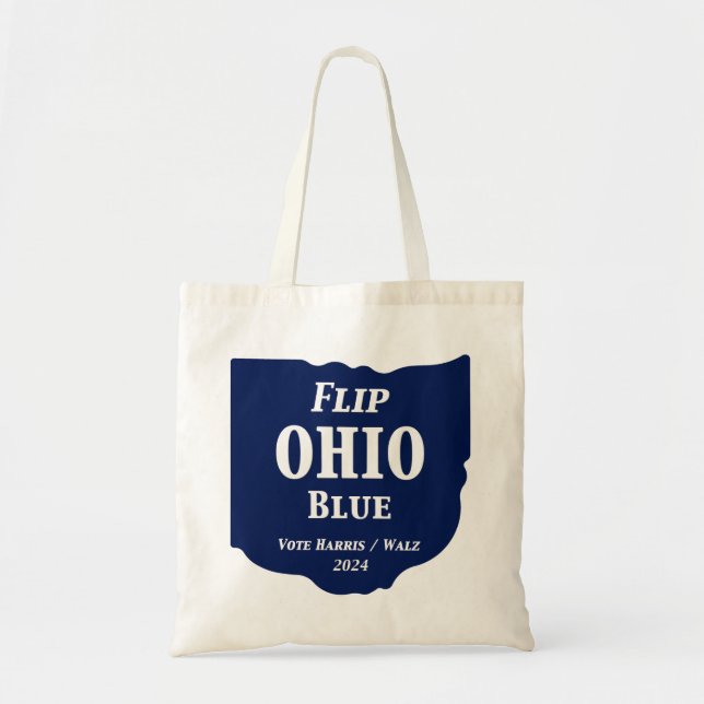 Bolsa Tote Sacudir Ohio Blue em 2024 (Frente)