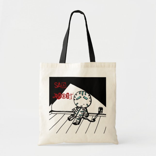 Bolsa Tote Sad Robot Tote Bag (Frente)