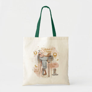 Bolsa Tote Saddle & Sparkle – Arte de Casamento no Estilo Wes