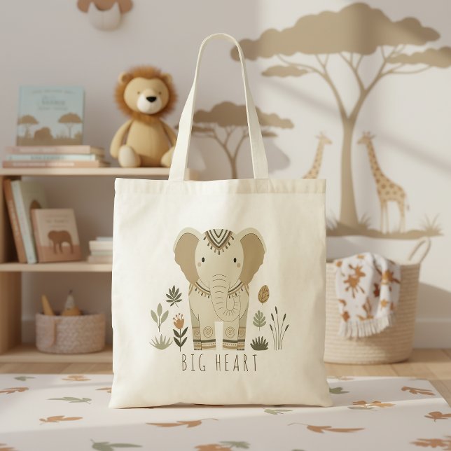 Bolsa Tote Safari Portrait Elephant ID1264 (Criador carregado)