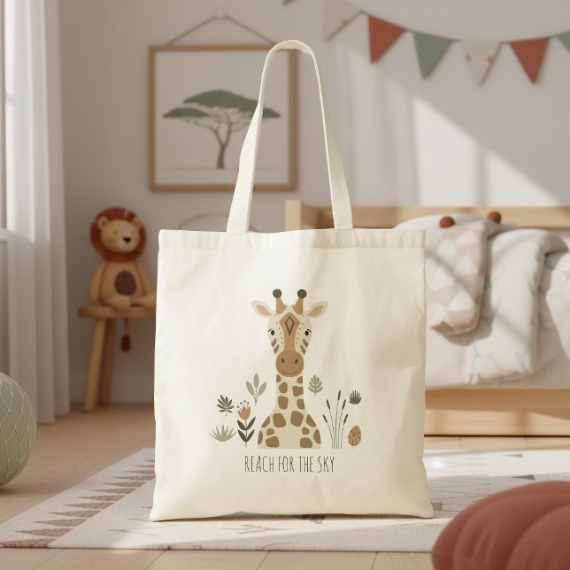 Bolsa Tote Safari Portrait Giraffe ID1264 (Criador carregado)