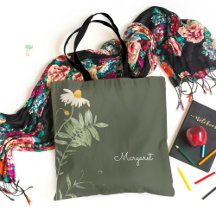 Sage Green Daisy Floral Mínimo