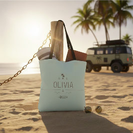 Bolsa Tote Sage Green Vintage Van Surfer Crew All-Over-Print