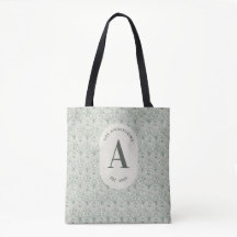 Sage Verde Personalizado Monograma Art Déco Elegan