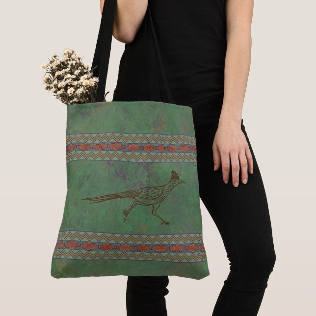 Bolsa Tote Sagebrush Green - Roadrunner do Sudoeste (Close Up)