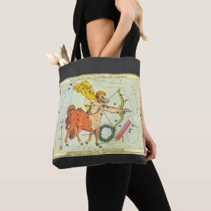Bolsa Tote Sagitário, Constelação Vintage Espelho de Urânia