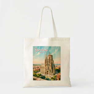 Bolsa Tote Sagrada Familia Personalizada Barcelona Viagem Aqu