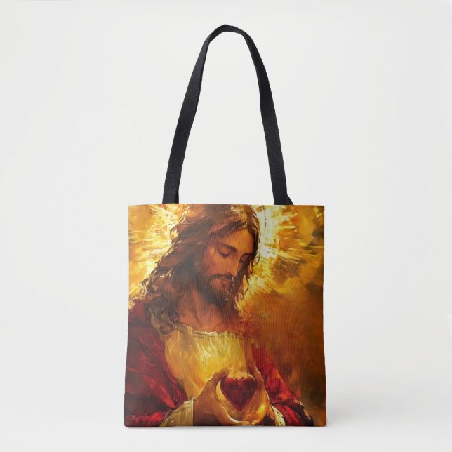 Bolsa Tote Sagrado Coração de Jesus (Frente)