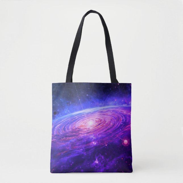 Bolsa Tote Saia com Estilo Com Uma Galáxia Distante Em Seu (Frente)