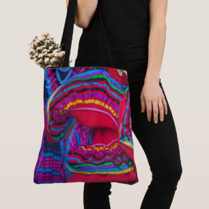Bolsa Tote Saia de Dança Folclórica Colorida do México