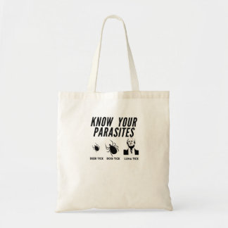 Bolsa Tote Saiba seus parasita - anti t-shirt do trunfo -