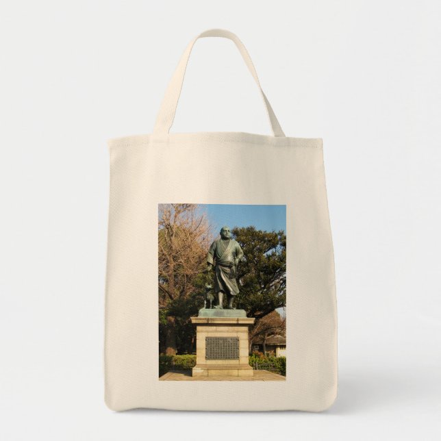 Bolsa Tote Saigo Takamori (O Último Samurai) & Estátua De Cac (Frente)