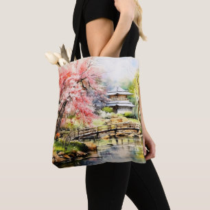 Bolsa Tote Sakura no Jardim Japonês