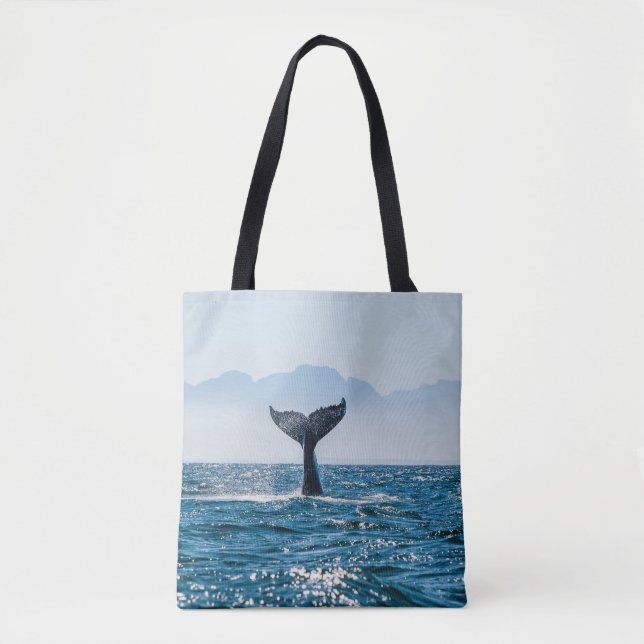 Bolsa Tote Sala De Baleia: Água Dramática. (Frente)