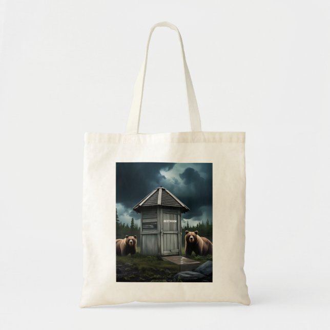 Bolsa Tote Sala de Repouso - Acampamento do Farol Exterior (Frente)