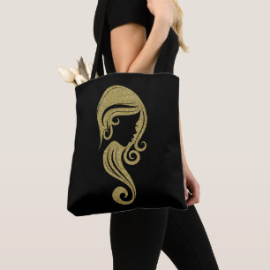 Bolsa Tote Salão de Cabelo e Maquiagem Menina Bonita Brilho C