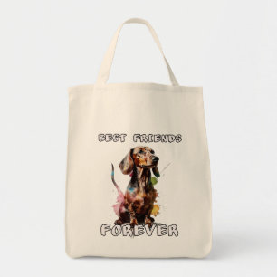 Bolsa Tote Salchicha Dachshund mejor amigo para siempre