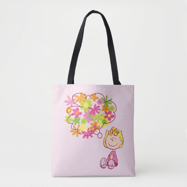 Bolsa Tote Sally Pensando em Flores (Frente)