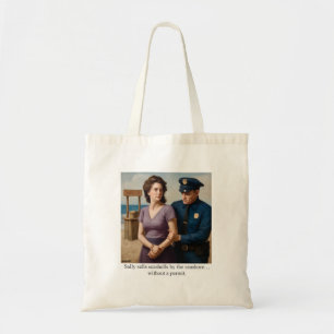 Bolsa Tote Sally vende conchas marinhas à beira-mar