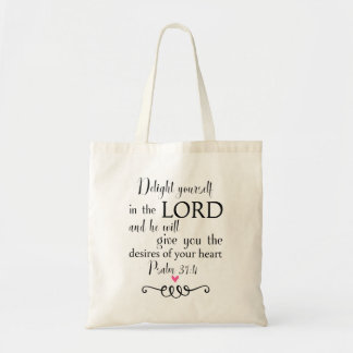 Bolsa Tote Salm 37:4 Bíblia Verso Christian Faith Tote Bag