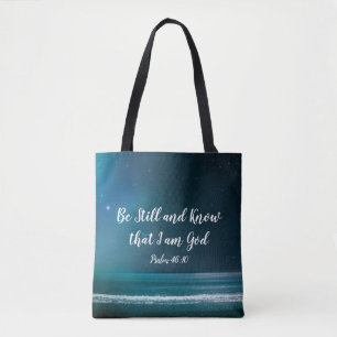 Bolsa Tote Salm Fique quieto e saiba que eu sou Deus