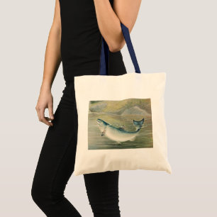 Bolsa Tote Salmão da Califórnia por S.A. Kilbourne, Peixe Vin