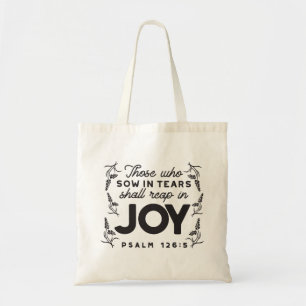 Bolsa Tote Salmo 126:5 Tipografia das Escrituras – Colher com