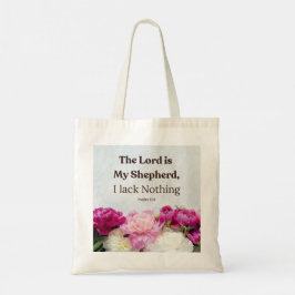 Bolsa Tote Salmo 23:1 O Senhor é o Meu Pastor Floral