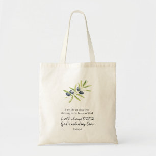 Bolsa Tote Salmo 52:8, "Sou como uma oliveira."