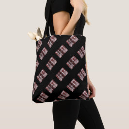 Bolsa Tote Salmões opacos a círculos vermelhos, profundidade 