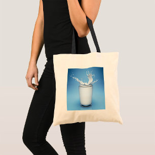 Bolsa Tote Salpico de Leite Refrescante no Copo
