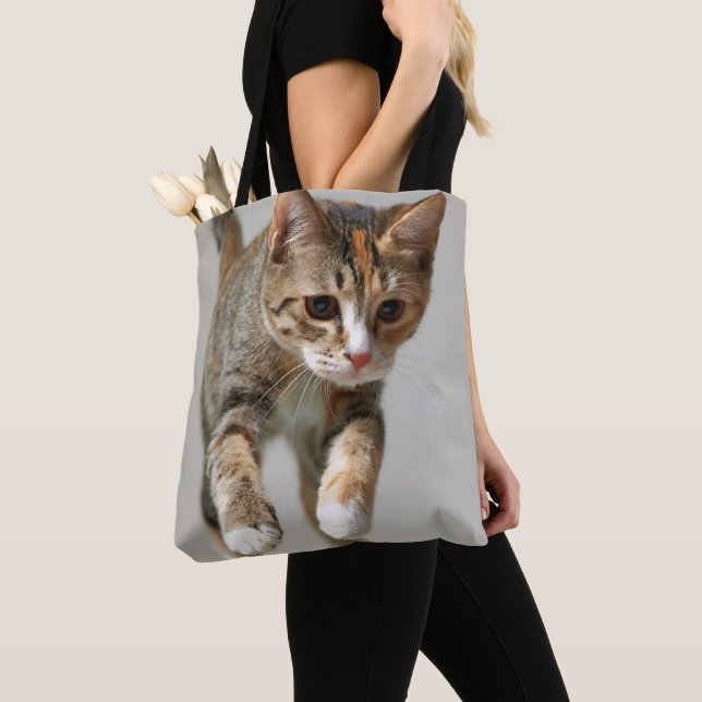 Bolsa Tote Salto do gato de chita (Close Up)