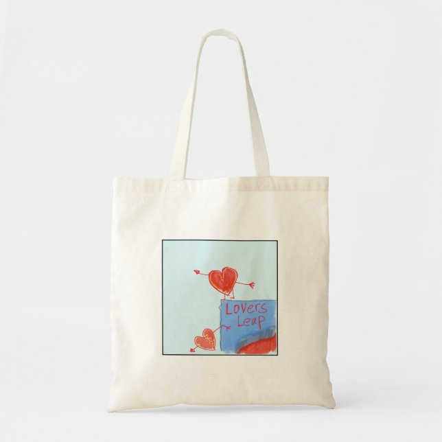 Bolsa Tote Salto dos Amantes Ilustrado Excêntrico (Frente)