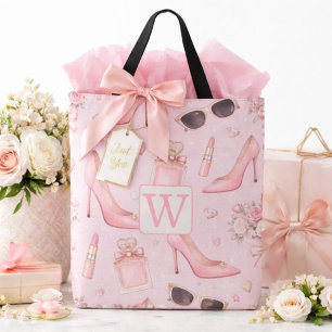 Bolsa Tote Saltos Rosa Elegantes e Motivo de Beleza