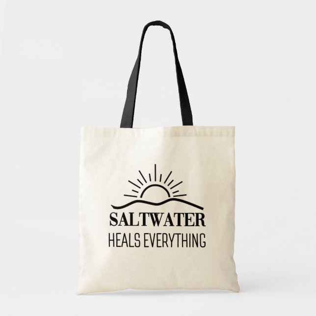 Bolsa Tote Saltwater cura tudo (Frente)