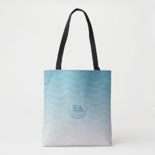Bolsa Tote Salva Azul Pastel Monograma