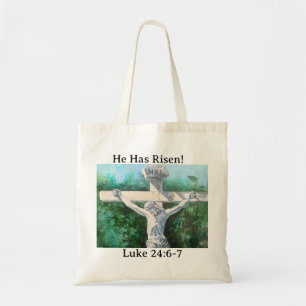 Bolsa Tote Salvador/ Lucas 24:6-7 Obra de Arte Original