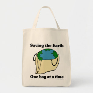 Bolsa Tote Salvar a sacola orgânica da terra