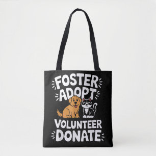 Bolsa Tote Salvar Adoção de Animais de Estimação Voluntariar