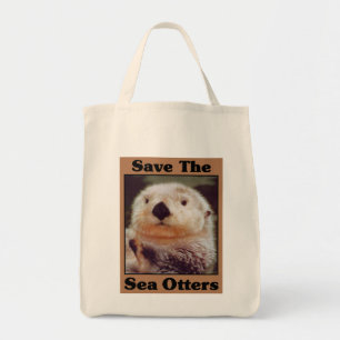 Bolsa Tote Salvar as lontras de mar
