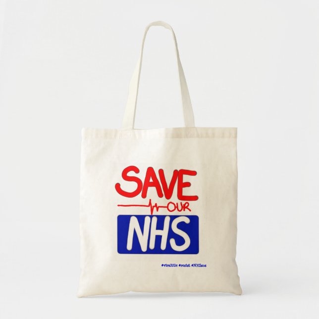 Bolsa Tote Salvar nosso NHS (Frente)