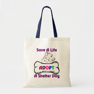 Bolsa Tote Salvar Uma Vida Adotar Uma Barra De Tote De Cachor