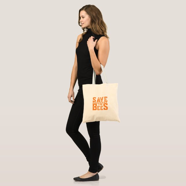 Bolsa Tote Salve As Abelhas-Abelhas-Abelhas-Amarelo-Agudas (Frente (modelo))