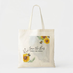 Bolsa Tote Salve As Abelhas - Citações, Slogans Dando Girassó