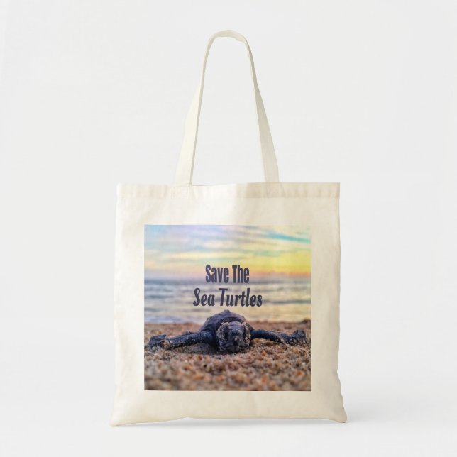 Bolsa Tote Salve As Tartarugas Do Mar (Frente)