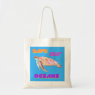 Bolsa Tote Salve nossa tartaruga oceânica