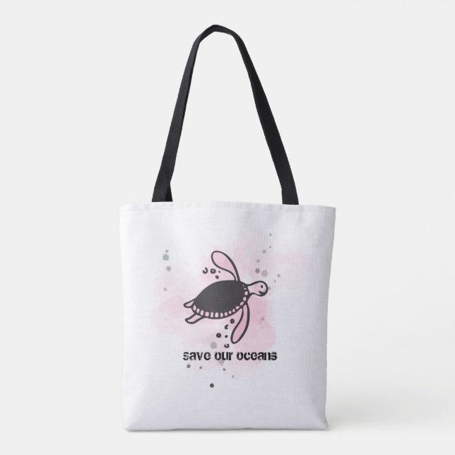 Bolsa Tote salve nosso oceano  (Verso)