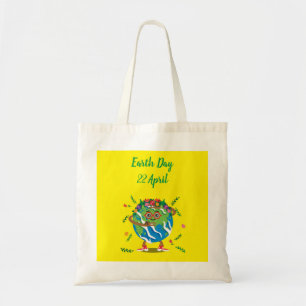 Bolsa Tote Salve o Dia da Terra Verde