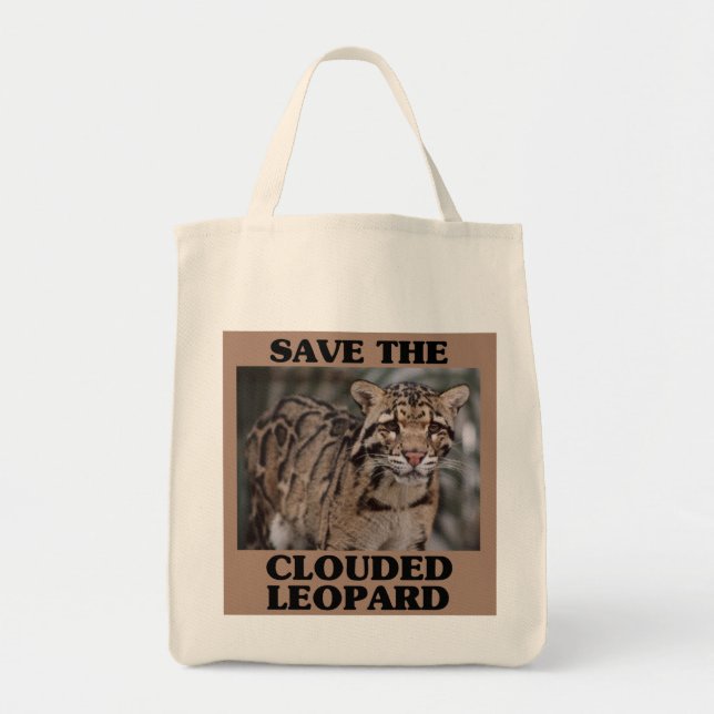 Bolsa Tote Salve o Leopardo Nublado (Frente)