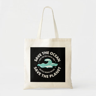Bolsa Tote salve o oceano salve o planeta